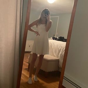 White skater dress